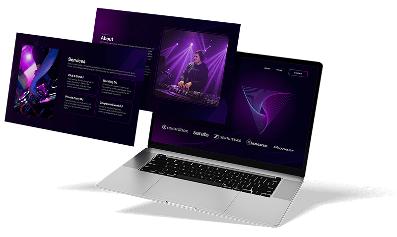 DJ Gianni brand identity and website design case study preview