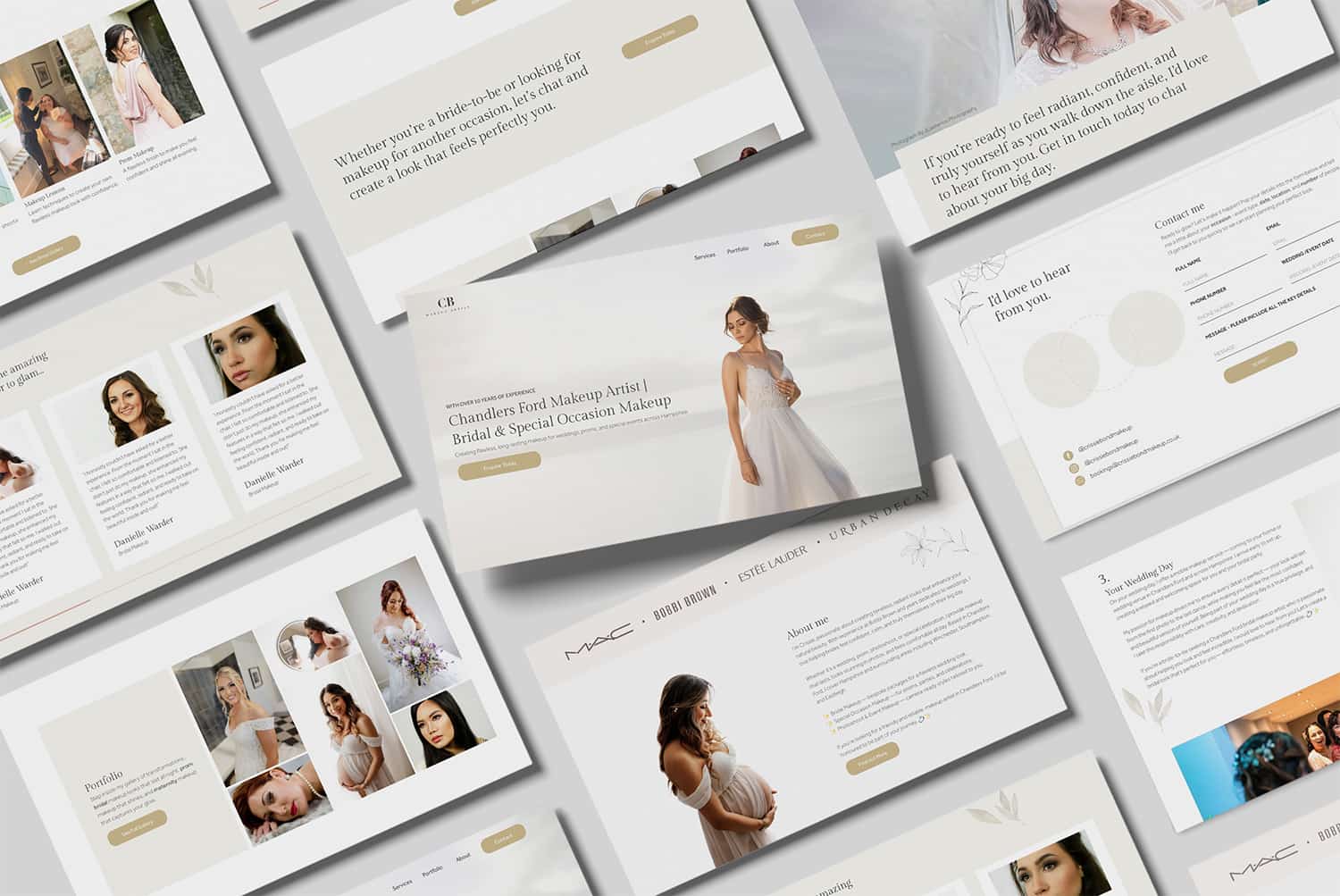 photo mockup of different exmaples of web design in chandlers ford