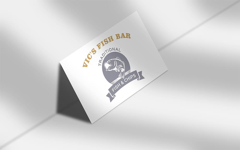 photo of Vics Fish Bar Logo business card