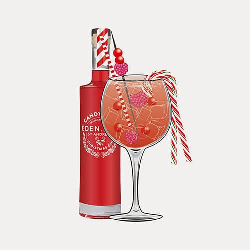 Illustration of a christmas drink for Orange Rooms Christmas Menu